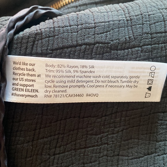 Eileen Fisher Rayon/Silk Blend Full Zip Jacket - Picture 6 of 6